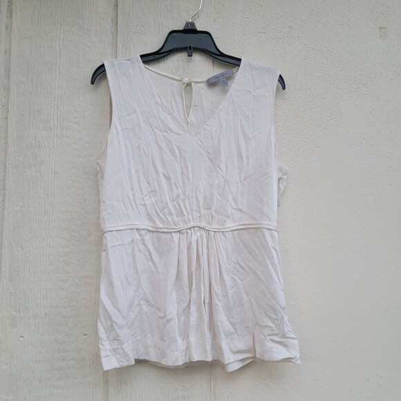 classiques entier sleeveless cream silk blend blouse wmns sz small - Picture 1 of 5